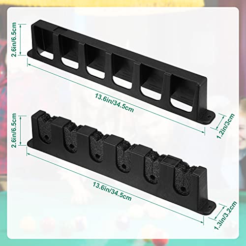 Skylety 2 Pieces Pool Stick Holder Pool Cue Rack for 6 Cue Wall Mounted Table Stick, Balls Billiard Table Accessories for Game Room Bars Clubs Billiard Players - Image 6