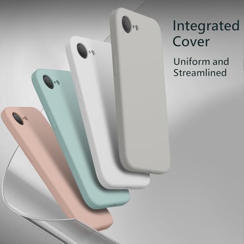 Image of FireNova Magnetic for iPhone 17e Case /iPhone 16e Case, Compatible with MagSafe, [Silicone Camera Protection] Microfiber Lining Phone Case, 6.1 inch, Natural Titanium
