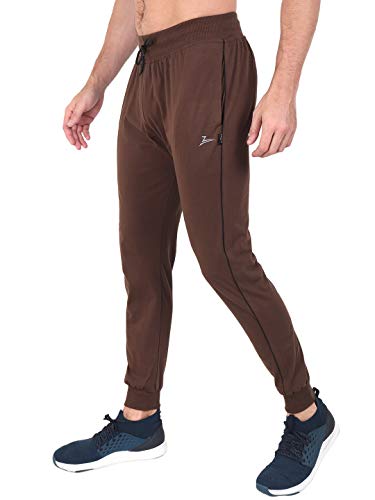 Image of Zeffit Men's Pc Cotton Ankle Grip Track Pant