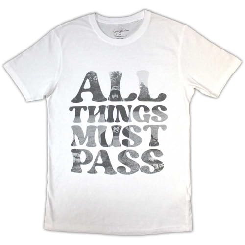 George Harrison All Things Must Pass Text Infill T Shirt Size L