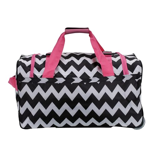 Image of Rockland Rolling Duffel Bag, Black, 22 inch