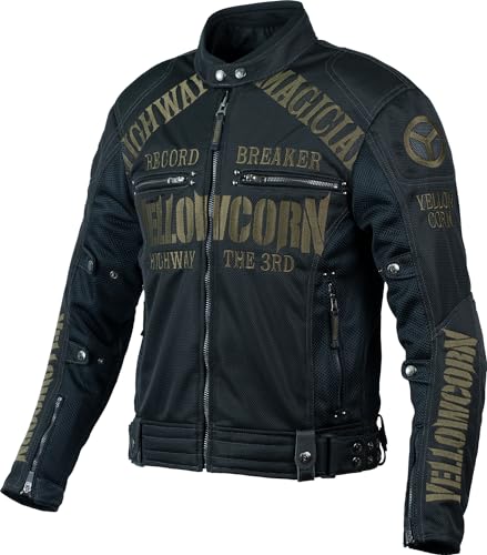 Amazon | [イエローコーン] YB-4105 メッシュジャケット BK/GO LL