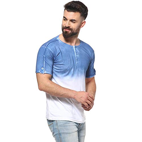 Image of CAHOOT Men's Colourblocked T-Shirt for Casual Wear | Crewneck | Long Sleeve | Pull On Closure | Cotton T-Shirt Crafted with Comfort Fit for Everyday Wear