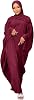 Muslim Dresses for Women, Long Sleeve Eid Islamic Prayer Jilbab Khimar Cardi Robe Middle East Maxi Abaya Dress