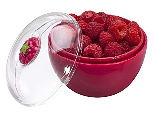 Joie Berry Colander & Storage Container – Wash, Strain & Store Berries, BPA-Free, Raspberry, White