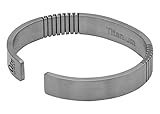 QRAY Q2 Pure Titanium 100% Pure Titanium Golf Athletic Bracelet Men Women C-Shaped Health Wellness Bracelet (Medium: 7'~7.75')