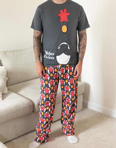 Vanilla Underground Wallace and Gromit Mens 2 Piece Pajama Set2
