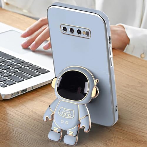 Image of for Samsung Galaxy S10 Case Cute 3D Astronaut Stand Design Camera Protection Shockproof Soft Back Cover (for Samsung Galaxy S10, Blue)