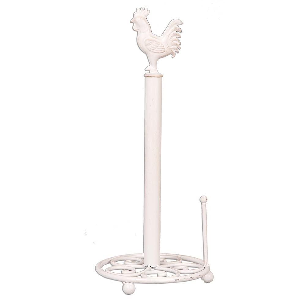 Clayre & Eef 6Y0518W Küchenrollenhalter/Papierrollenhalter/Rollenhalter Stehend Eisen Ø 18 * 43 cm