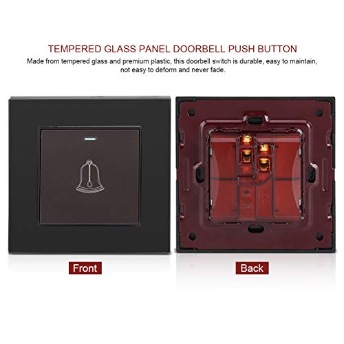 Campanello nero, pulsante dell'interruttore del