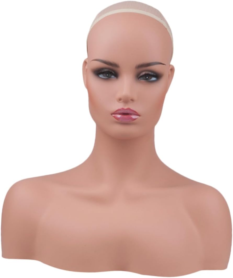 Wig Display Head Model The Mannequin Head Female Mannequin Bust Non-Slip Net Material