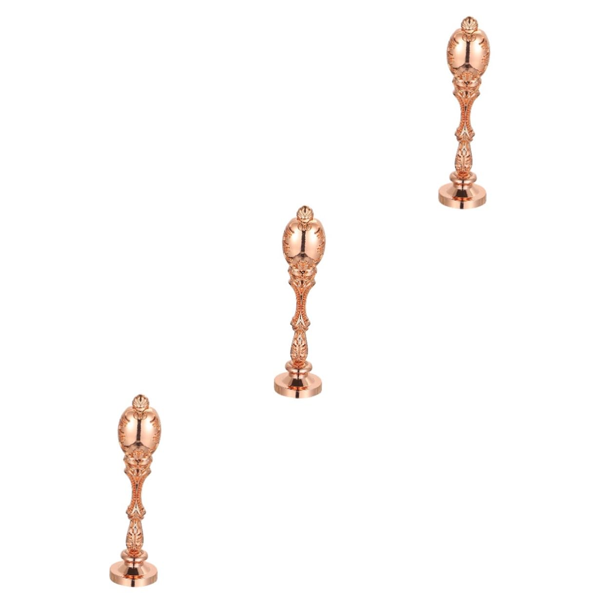 VILLCASE 3stücke Retro Siegelstempel Mit Metallgriff Wachs Siegelstempel Für Einladungen Briefe Scrapbooking Und Dekoration Rosen Pfau-design Für Feste Und Besondere Anlässe