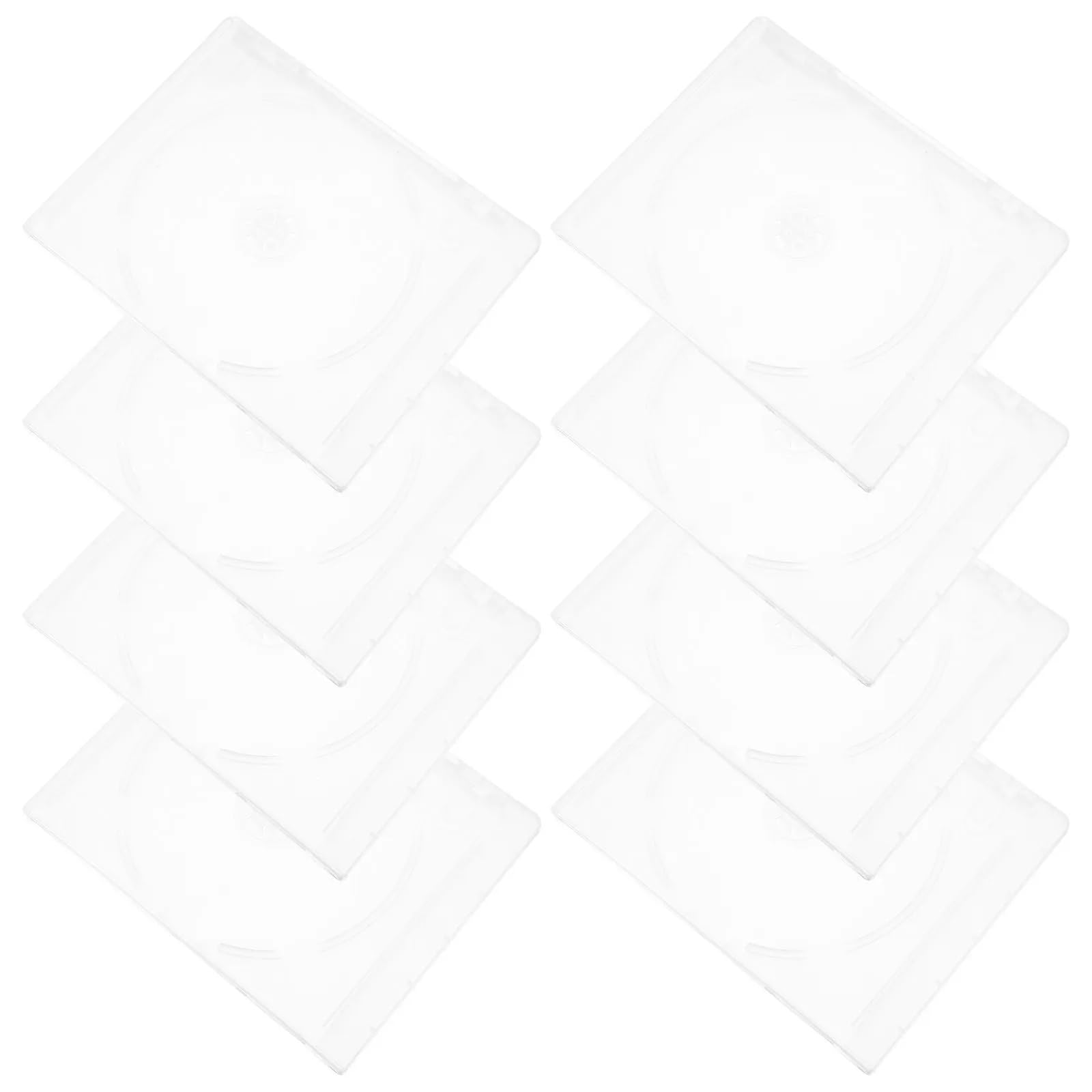 Xinglongs Jewel Cases For Cds 8Pcs Clear Plastic Cd Jewel Case Double Dvd Disc Box Square Outer Sleeve Empty Standard Cd Holder Organizer Storage