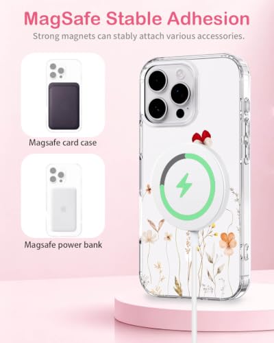 Coque iPhone 16 Pro Max MagSafe fleurs sauvages idée cadeau - 4