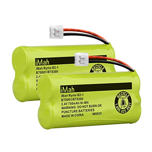 iMah BT800 BT8300 2.4V 750mAh Cordless Phone Batteries Compatible with VTech CS6209 CS6219