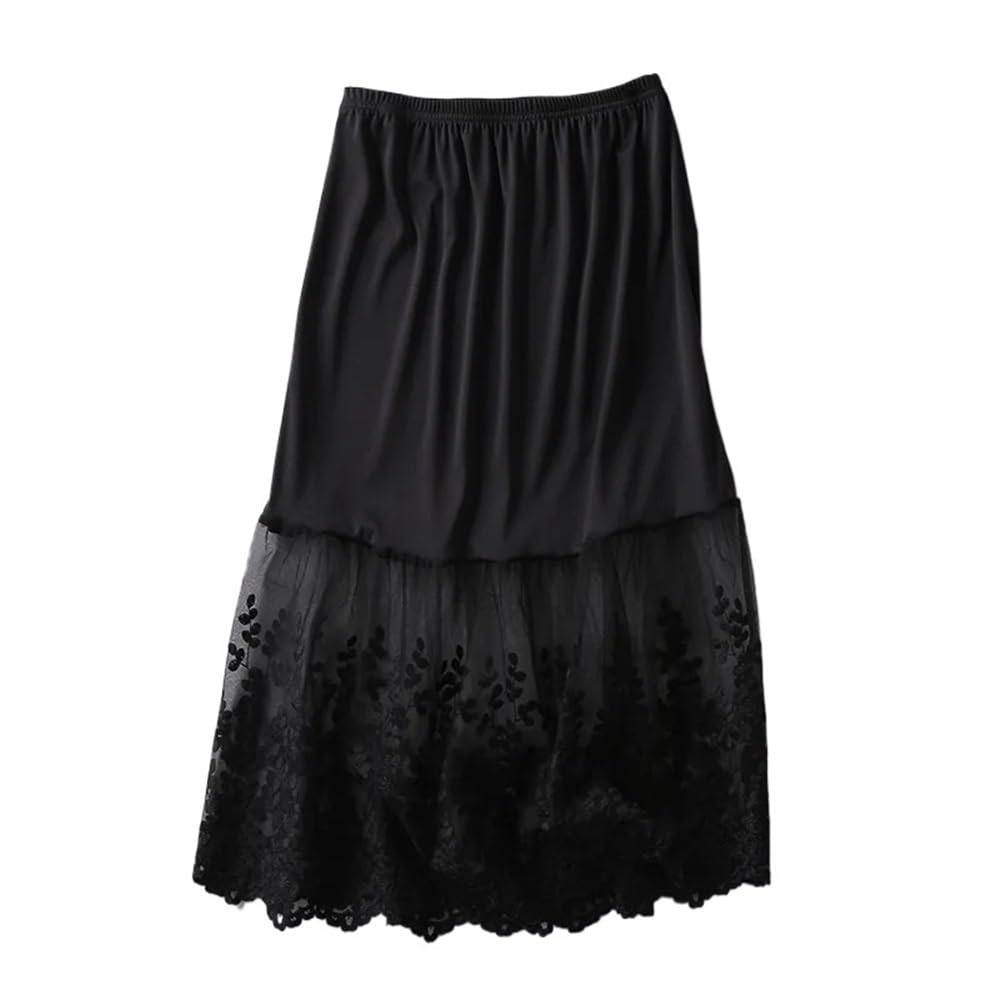 Jupe courte en mousseline de soie noire fluide pour le printemps
