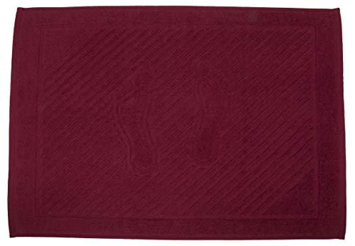 BURGUNDY VOETRINT BADMAT 50x70 CM, (NIET EEN BADKAMER RUG) 1 PACK 100% NATUURLIJK KATOEN WASBARE HOTEL BADKAMER DOUCHE…