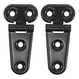 HONMEET 2PCS Forklift Engine Hood Hinge - Aftermarket Replacement - Heavy Duty Metal Bracket - Powder Coated Hardware for Industrial Forklift Bonnet