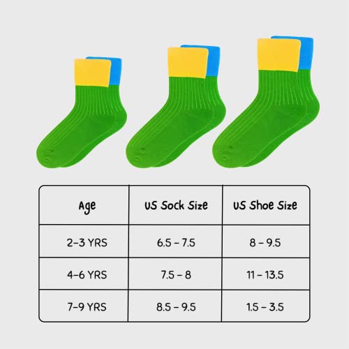 Girls And Boys Seamless Socks | Color Wheel Socks | Kids School Crew Socks 3 Pack (As1, Age, 4_Years, 6_Years) #TOP3