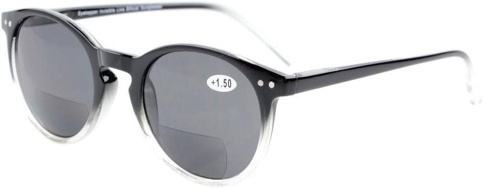 Eyekepper Key Hole Style Spring-Hinged Round Bifocal Sunglasses Reading under the Sun Tinted Lens Readers