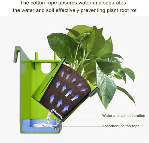 Vertical Wall Planter - Stacking Self-Watering Planters for Outdoor & Indoor Garden Decor - Wall-Mounted Pocket Holder for Vegetables, Fruits, & Herbs
