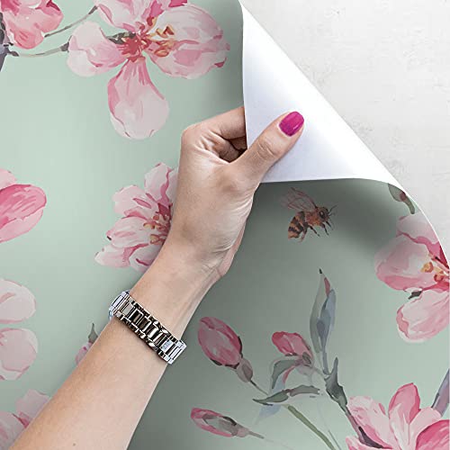 Papier peint fleurs japon Coloray 312x219 cm mural auto-adhésif - 4