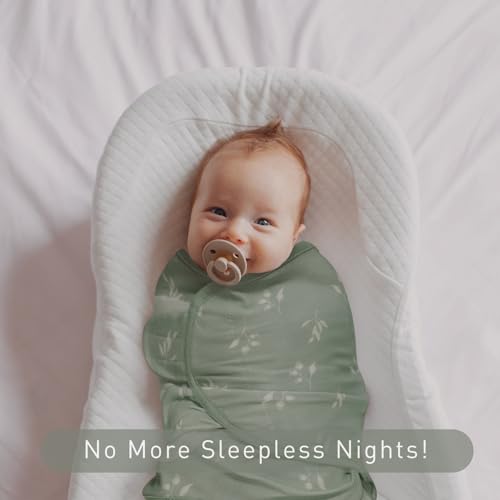 Soarwg Kids Pucksack Baby 0–3 Monate Swaddles Decke Babyschlafsack Pucktuch Neugeborene Wickeltuch Säuglinge Schlafsack, 100% Bio-Baumwolle für Kleinkinder, Unisex, Mädchen und Jungen 3er Pack (Grün)
