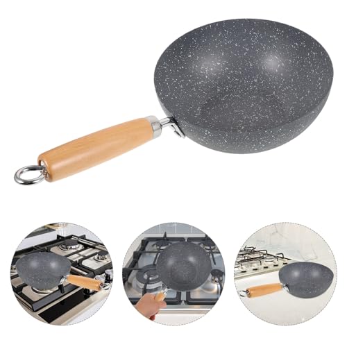 Wok antiadherente patrón mármol 20 cm mini para cocina miniatura 3