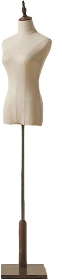 Female Mannequin Torso Manikin Body Dress Form with Arms & Wood Base, Great for Women's Clothing Dress Display ，with Arms-S