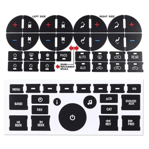 Kit Réparation Boutons Voiture Tahoe LTZ Autocollants Tableau Bord 2010 2011