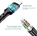 USAMS 2Pack Multi Charging Cable Charger Cord Nylon Braided 10ft/3m 4 in 1 USB Adapter with IP/Type C/Micro Connector for Phone/Galaxy and More