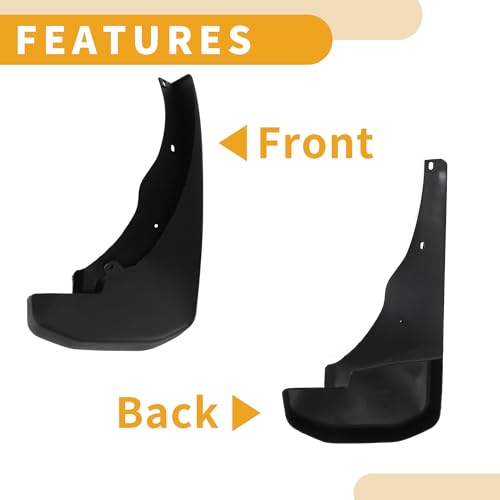 Image of Mud Flap Splash Guard - Car Front & Rear Side Mud Guards - for Nissan Navara 2005-2016 Plastic Black with Mount Accessories - 1 Set