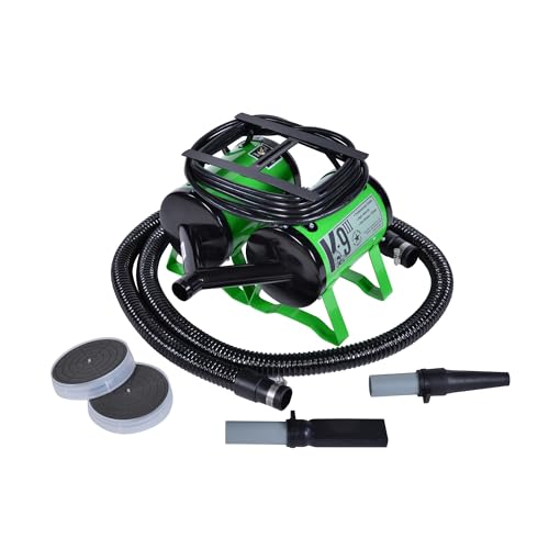 Electric Cleaner Company K9 III Dog Blow Dryer - High Power Grooming Dryer, Heavy Duty, 10' Hose, Deshedding, Lime Green