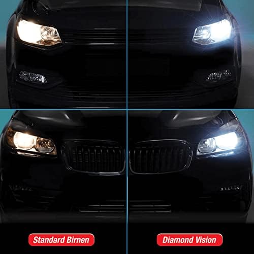 Diamond Vision Xenon Look Effect, żarówki halogenowe, 2 x H8 12 V 35 W, Super White 8500 K, światło mijania, światło przeciwmgielne, zimna biel, Duobox PGJ19-1