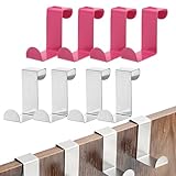 Türhaken zum Einhängen - 8er Set, Edelstahl Türgarderobe, Universell Flexible Solide Kleiderhaken Tür, Vielseitige Platzsparend Türgarderobe zum Einhängen, Einzeln Verwendbare Türhaken Innenseite