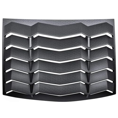 Rear Window Louvers Auto Windshield Sun Shade Cover Vent GT Lambo Style Custom, ABS (Matte Black) Compatible for Ford Mustang 2005-2014