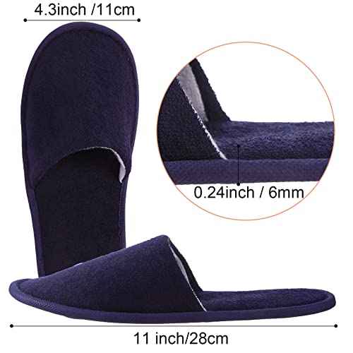 24 Pairs Non Slip Disposable Slippers, Closed Toe For Family Spa Guests Hotels Home Party, Housewarming (Dark Colors) #TOP1