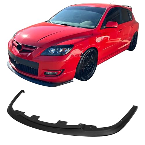 IKON MOTORSPORTS, Front Bumper Lip Compatible with 2006-2007 Subaru Impreza WRX Sedan & Wagon 4-Door, STI Style Unpainted Black PP Front Lip Spoiler Splitter IKON MOTORSPORTS, Front Bumper Lip Compatible with 2006-2007 Subaru Impreza WRX Sedan & Wagon 4-Door, STI Style Unpainted Black PP Front Lip Spoiler Splitter