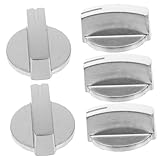 DOITOOL 5 Stück Knopf Für Gasherd Knöpfe Für Gasherd Ersatz-herdknöpfe Gasknöpfe Kochen Kontrolle Herdknopf Ofenknöpfe Wählen Kocher Herdknauf Gasherdknöpfe Klein Rostfreier Stahl Silver