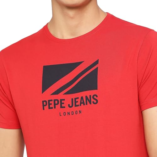 Image of Pepe Jeans Men T-Shirt|Cotton|Slim Fit