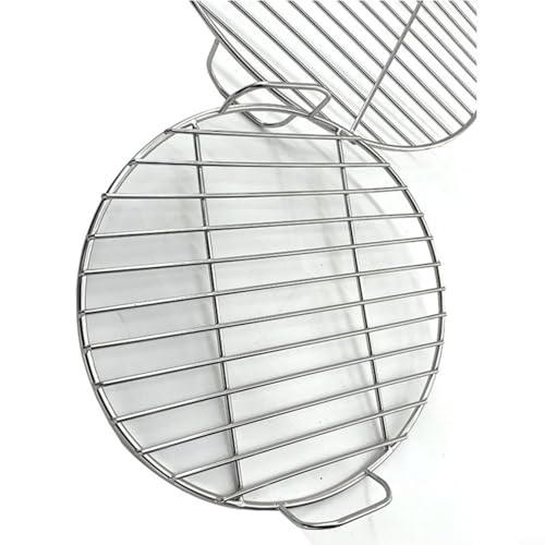 Okrągły ruszt do grilla ze stali nierdzewnej zamiennik do grilla Weber 7432 57 cm, 45 cm, 53 cm, 55 cm, siatka do gotowania z uchwytem i klipsami, akcesoria do grilla