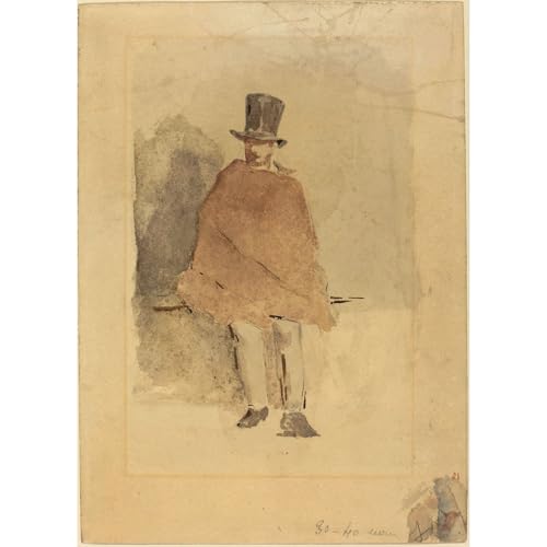 Manet L'homme au chapeau haut impression giclée grand format mur vide encadrer