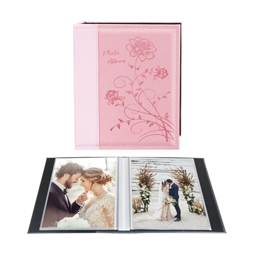 Artmag 5x7 Clear Pages Leather Cover Album Pink