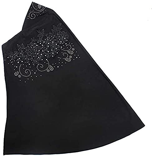 Floral Muslim Hijab for Women Chiffon Islamic Head Scarf Long Lace Flower Head Wrap Scarves Instant Full Cover Turban4