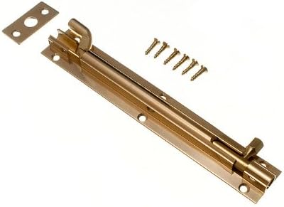 One Stop DIY 12 x DOOR BOLTS BRASS PRIVACY SLIDING CATCH SWAN NECKED 6 INCH 150MM NEW