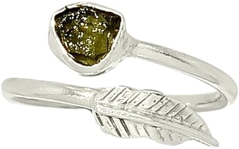 Moldavite Ring 925 Sterling Silver Handmade Women Jewelry Natural Gemstone From Czech Republic