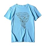 Damen Tornado Hurricane Print Rundhals Kurzarm T-Shirt Top T-Shirt Damen Streetwear Tops Teenager Mädchen Kurzarm Sommer Oberteile Rundhals Tunika Kurzen Ärmeln Bluse Hemd Tee Top