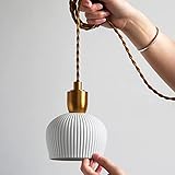  Luminaires décoratifs en céramique vintage pour table à manger Éclairage suspendu en laiton pour lampe d\'îlot de cuisine Hauteur réglable Lampes suspendues pour lampe de chevet Lumière d\'évier