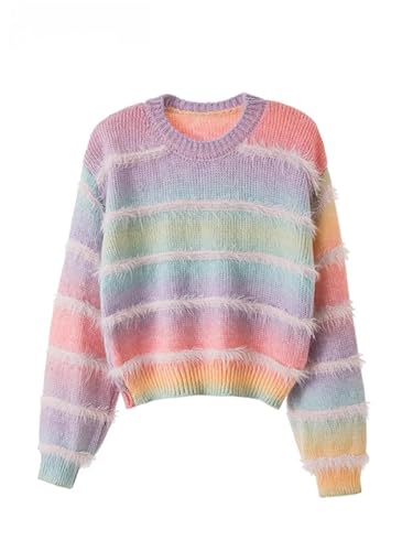 Women's Plus Size Knitted Sweater Long Sleeve Loose Fit Casual