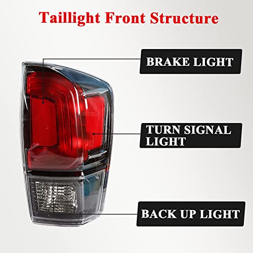 Vvavv Tail Light Compatible With 2016 2017 2018 2019 2020 2021 Toyota Tacoma Pickup Factory Style Right Passenger Side Only #TOP2
